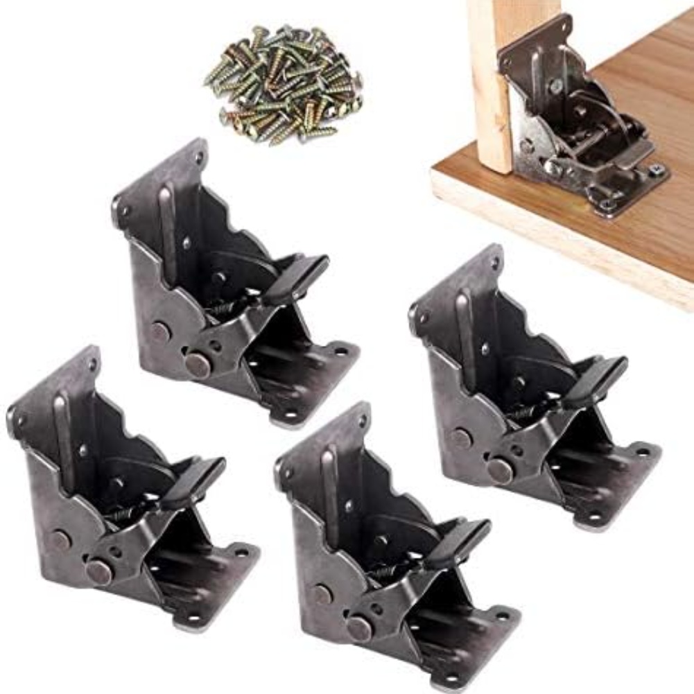 Furniture Hardware For Legs - 4pcs Heavy Duty Folding Brackets 90