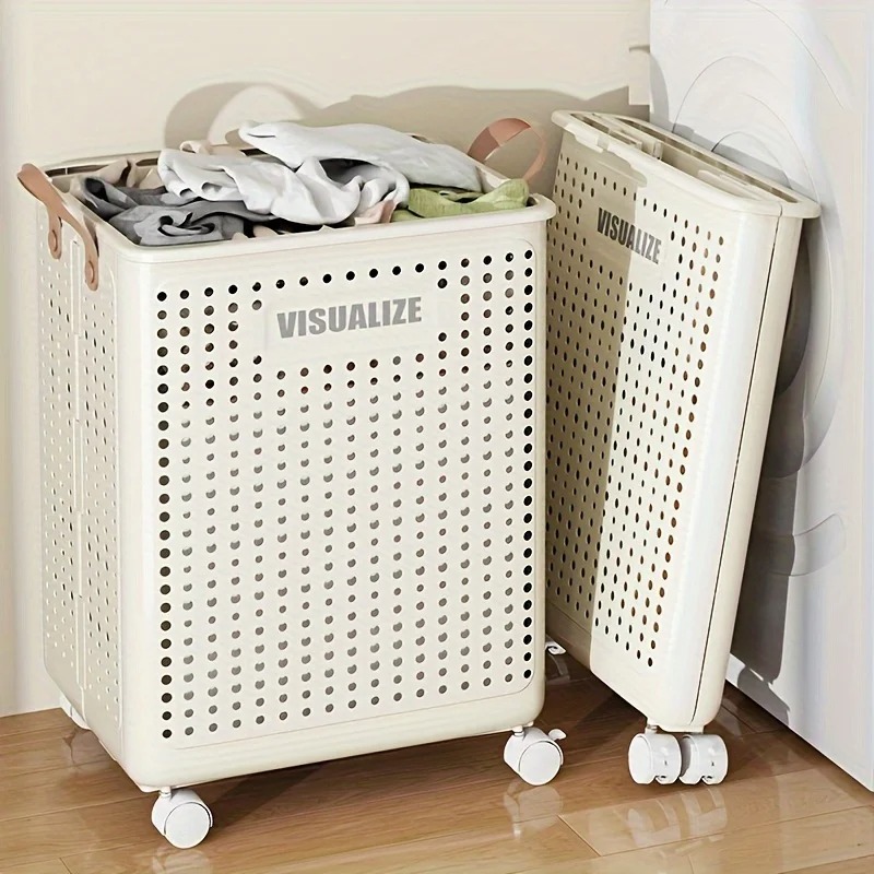 Universal Furniture Hardware - Extra Large Wheeled Folding Laundry Basket