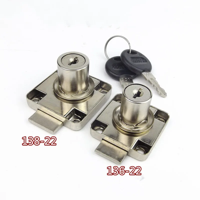 Furniture Hardware Cam Lock - 136 138-22mm Lock Core Desk Drawer