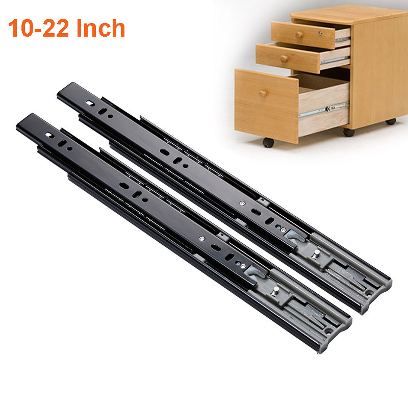 Furniture Hardware And Fittings - 2Pcs Metal Buffer Drawer Slides 8-20