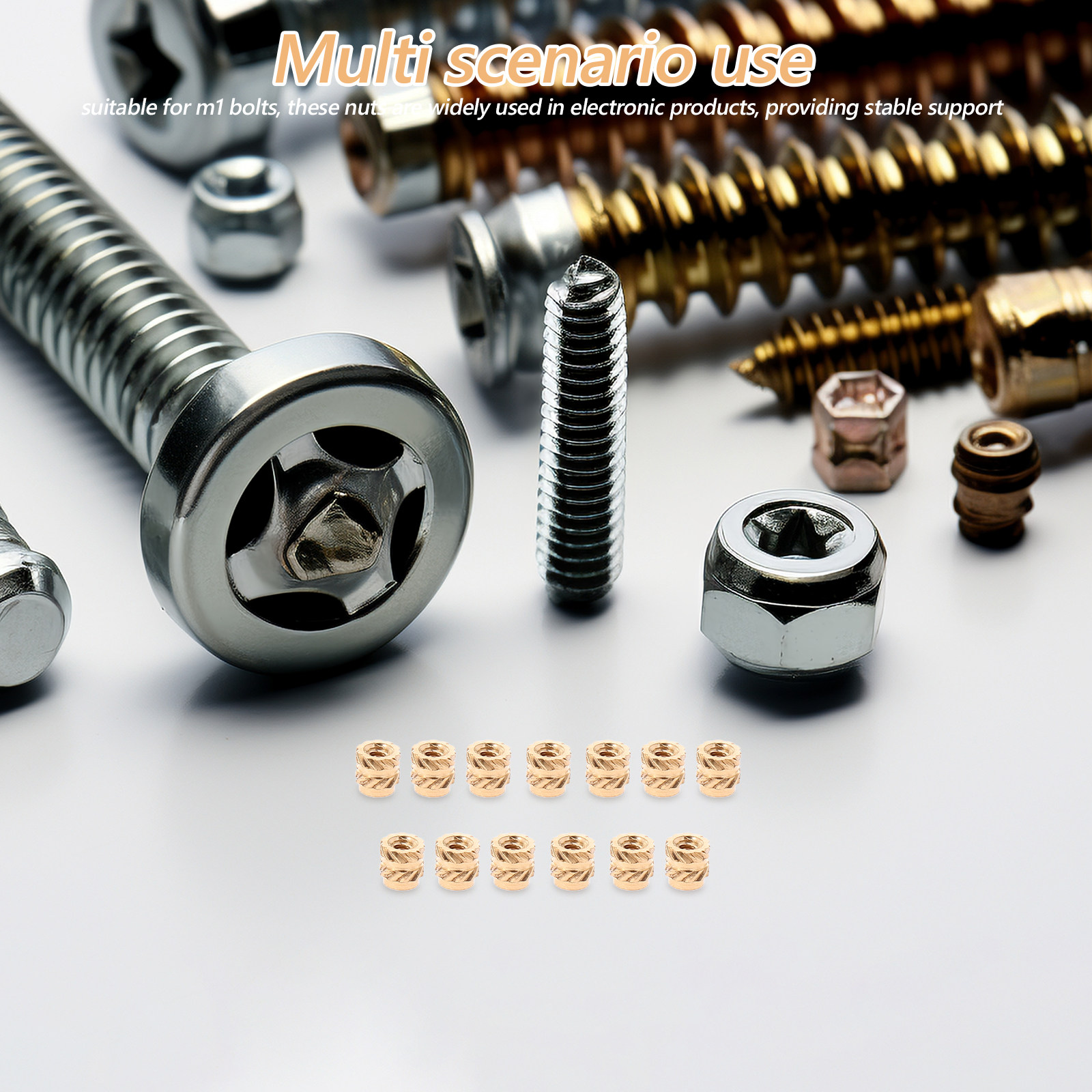 Furniture Hardware Threaded Inserts - 60Pcs Brass Threaded Insert Nuts Double