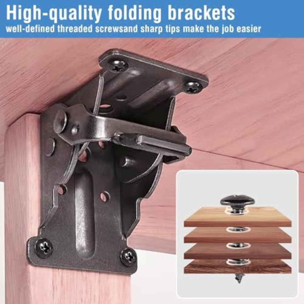 4pcs Heavy Duty Folding Bracke - Furniture Hardware For Legs ulasan dan harga