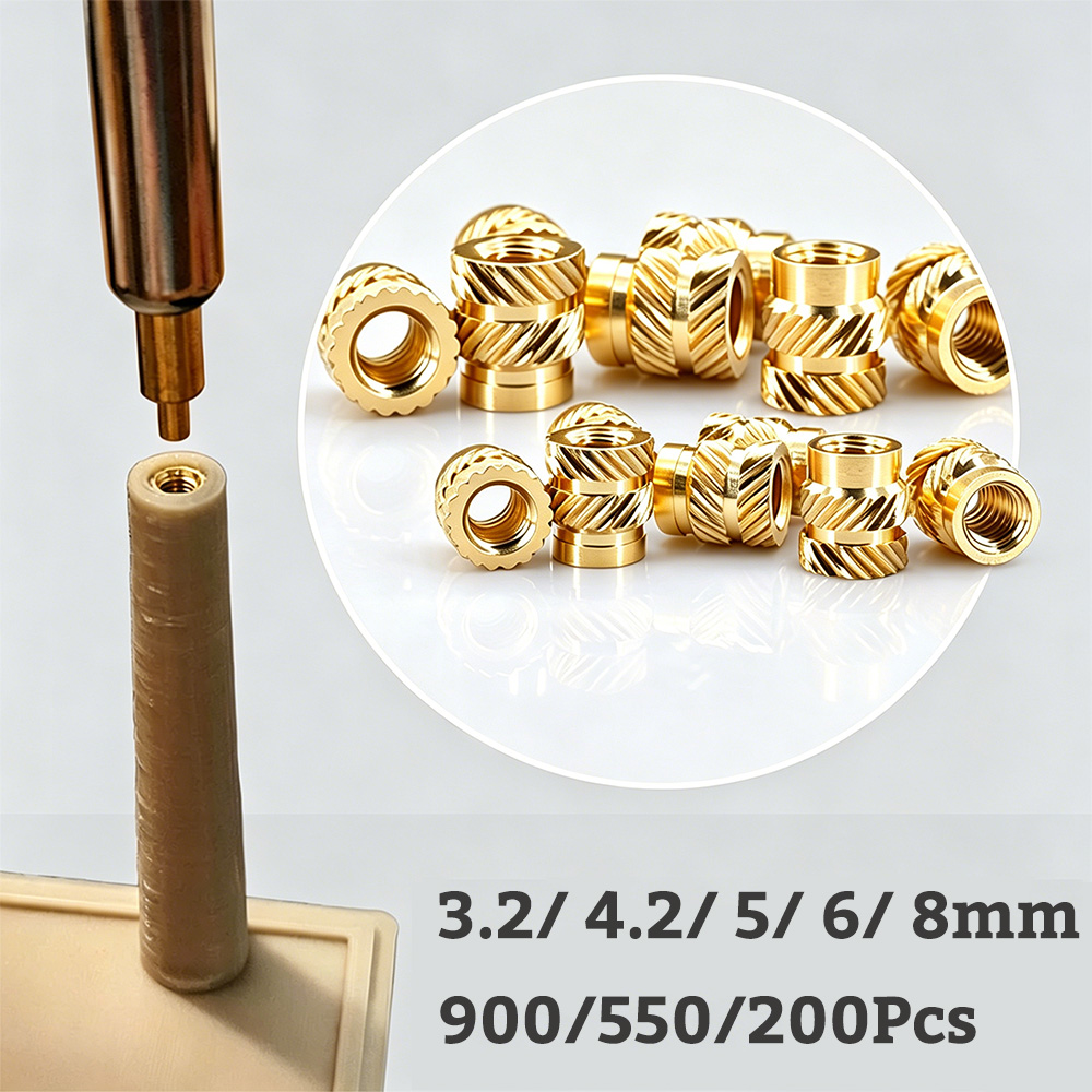 1/4-20 UNC Brass Knurled Nuts  - Furniture Hardware Threaded Inserts ulasan dan harga