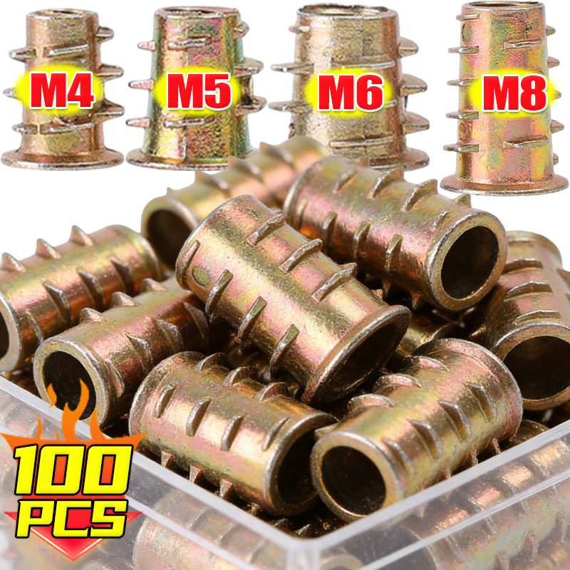 M4 M5 M6 M8 Threaded Insert Nu - Furniture Hardware Threaded Inserts ulasan dan harga