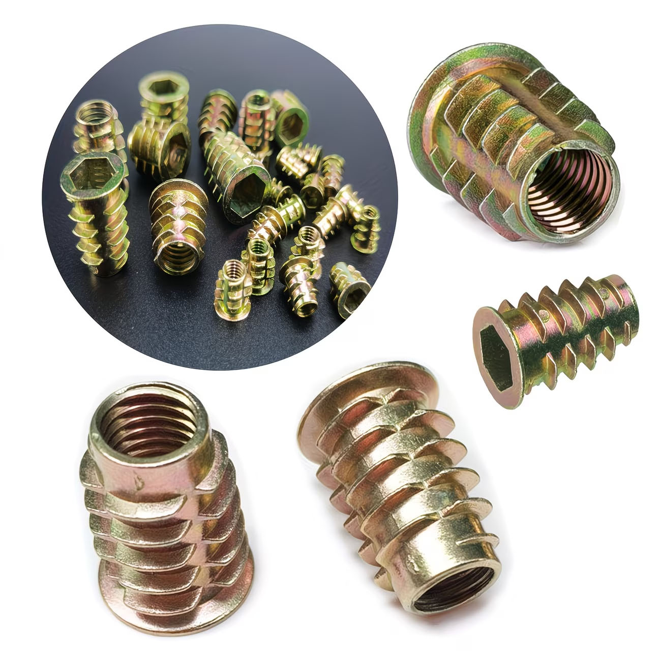 70pcs Threaded Insert Nut E-nu - Furniture Hardware Threaded Inserts ulasan dan harga