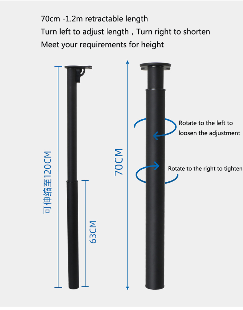 70-120CM Folding Bar Foot Supp - Furniture Hardware For Legs ulasan dan harga