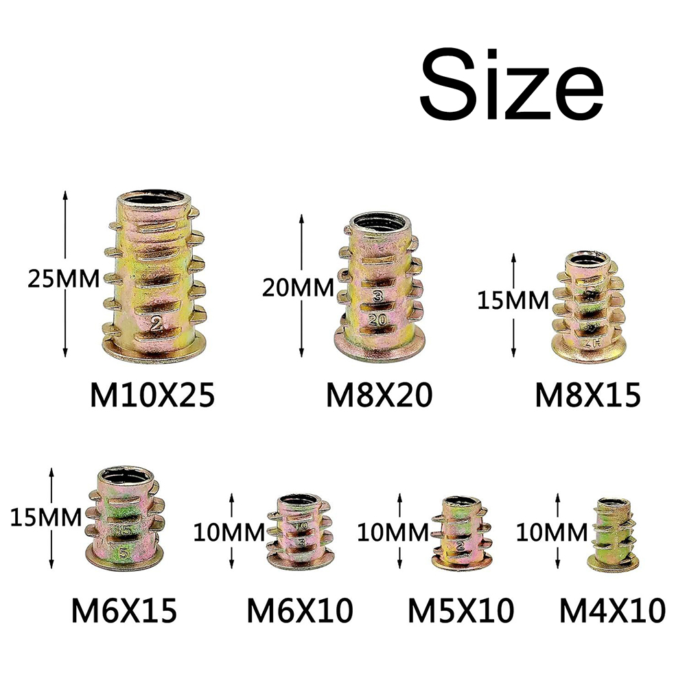 130pcs Metric Threaded Insert  - Furniture Hardware Threaded Inserts ulasan dan harga