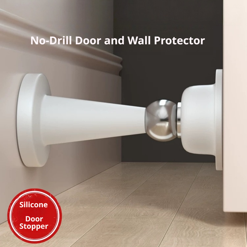 Silicone No-drill Door Stopper - Furniture Hardware And Fittings ulasan dan harga
