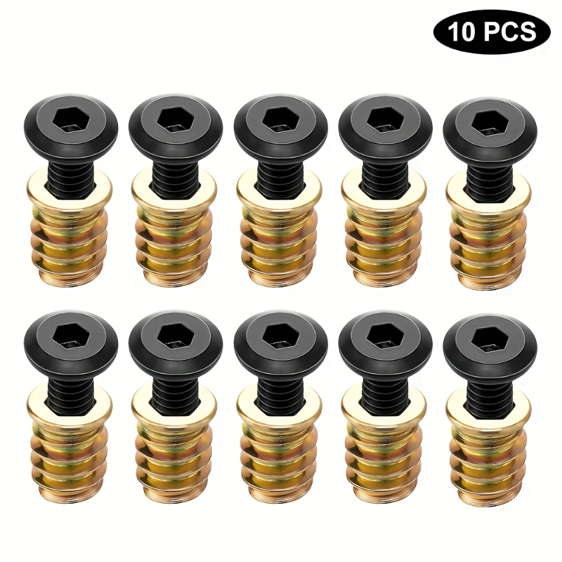 10PCS Nut Threaded Inserts Com - Furniture Hardware Threaded Inserts ulasan dan harga