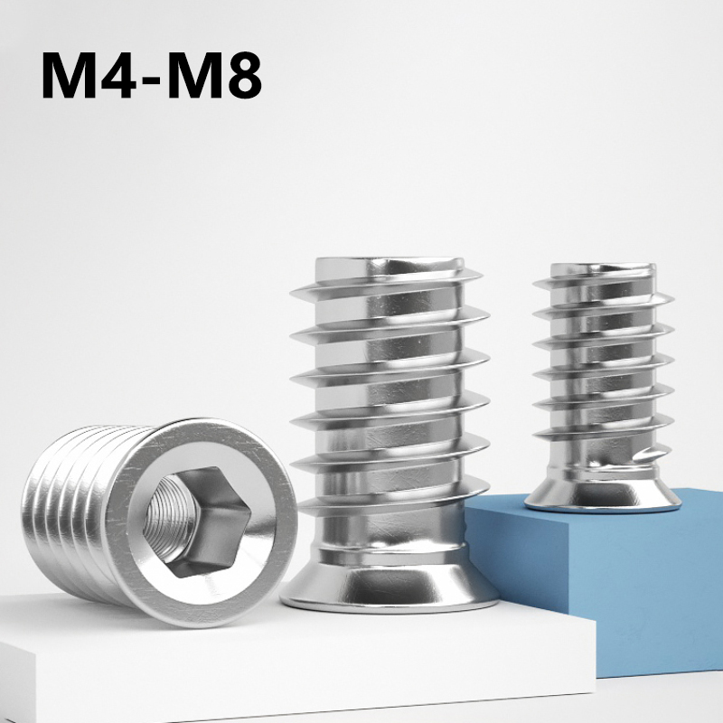 304 Stainless Steel Hex Socket - Furniture Hardware Threaded Inserts ulasan dan harga