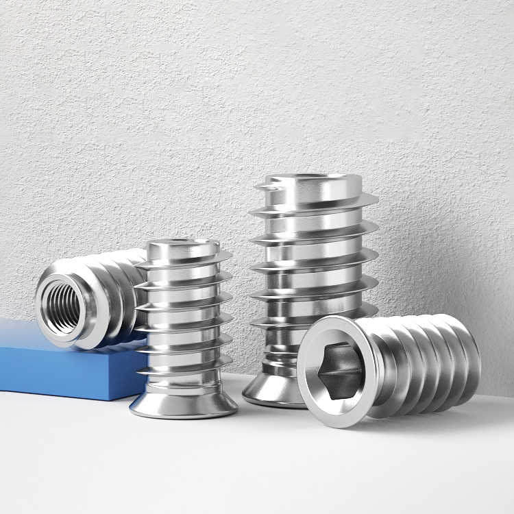 304 Stainless Steel Hex Socket - Furniture Hardware Threaded Inserts ulasan dan harga