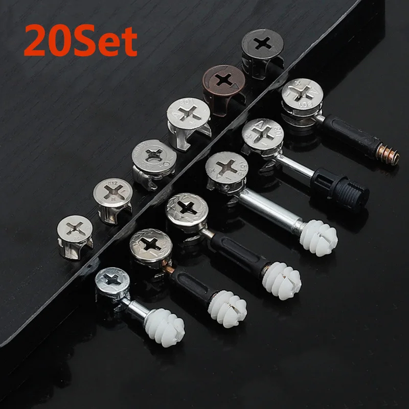 20pcsThickening 3 in1 Furnitur - Furniture Hardware Cam Lock ulasan dan harga