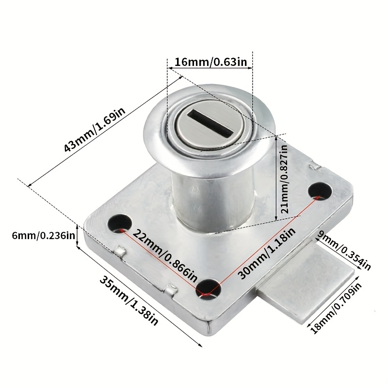 Cabinet Drawer Lock Wardrobe C - Furniture Hardware Cam Lock ulasan dan harga